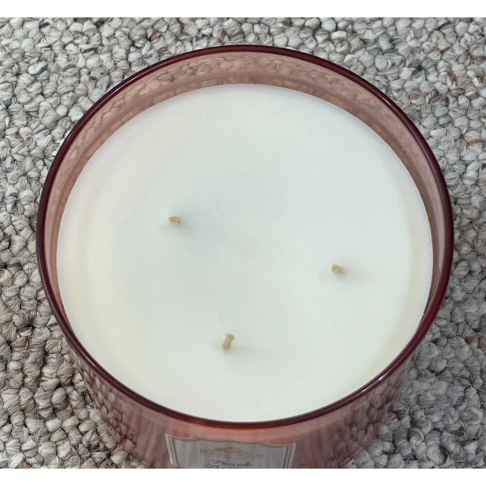 Bath & Body Works Peach Bellini Scented Candle 3 Wick 14.5oz - Picture 6 of 8